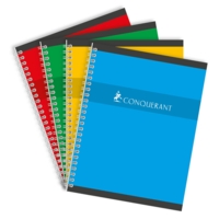 Cahier reliure intégrale 17 x 22 cm 5x5 70g 180 pages coloris aléatoires - Conquérant