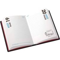 Agenda scolaire spécial BAC 12x18 cm journalier couv pvc ouatinée Noir