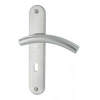 Ensemble sur plaque TUBA inox mat sans trou 195mm - Gedimat - DT 2000