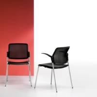 Chaise CINE 4 pieds assise polypro dos - empilable  - Mobilier scolaire