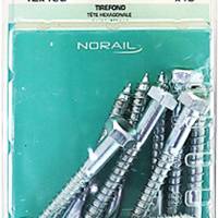 Tirefond tête hexagonale acier zingué 12 x 100 mm - Gedimat - NORAIL