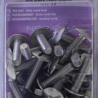 Boulon poêlier tête ronde empreinte fendue matière inox A2 8 x 30 mm - Gedimat - NORAIL