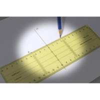 Règle-équerre de 21cm en plastique jaune