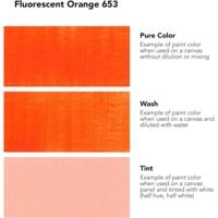 Flacon 500ml Peinture System3 Acrylique Orange fluo - DALER ROWNEY