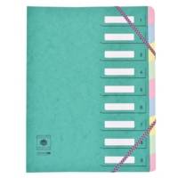 Trieur 9 onglets CL 7/10ème Dos extensible à élastiques Fenêtres Découpées Coloris Aléatoire