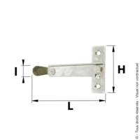 Arrêt persienne à visser + butée droit + gauche zingué blanc - 90mm - Gedimat - AFBAT