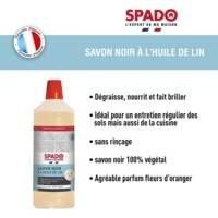 Flacon 1 Litre Savon noir à l'huile de lin - Dégraisse, nourrit et brille