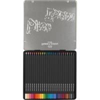 Boîte métal de 24 crayons couleur Black Edition