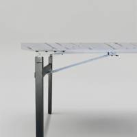 Table pliable Tambu 160x80cm marbre blanc - intérieur - RestooTab