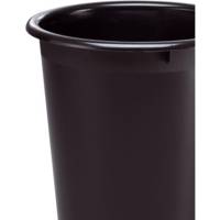 Corbeille à papier BASIC Plastique 13 litres H 32 cm Noir