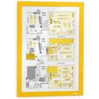 Pack 2 Cadres d'affichage Magnétique DURAFRAME A4 Jaune