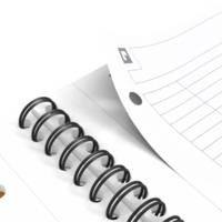 NOTEBOOK A4+ spiralé 160 pages lignée 6 mm orange - OXFORD