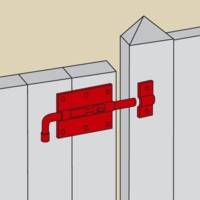 Verrou pistolet + gâche noire Ø10 mm - Gedimat - AFBAT