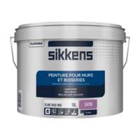 Peinture satinée mur et boiseries blanc base W05 satin - Gedimat - SIKKENS ARTISANS