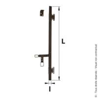 Espagnolette plate 2400mm et accessoires noirs - Gedimat - AFBAT