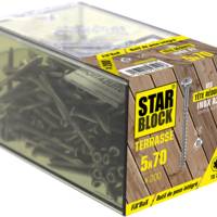 Vis STARBLOCK terrasse inox A2 tête réduite 5 x 70 mm - Gedimat