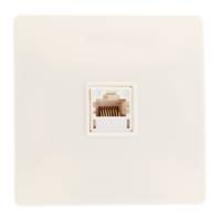Prise téléphone RJ45 blanche - Gedimat - DIWONE