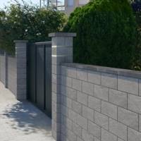 Insert inox pour pilier MARBRÉ - 30 x 30 x 3 cm - gris - Gedimat