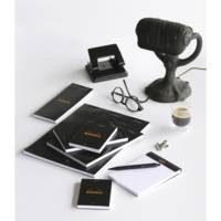 Bloc agrafé Rhodia N°19 21x31,8 cm 80 feuillets ligné avec marge 80g - Noir