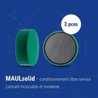 Lot de 2 Aimant Solid, Ø 38 mm 2,5 kg Puissance Vert