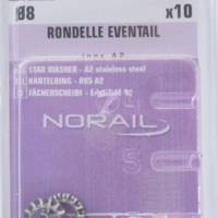 Rondelle éventail matière inox A2 Ø8 - Gedimat - NORAIL