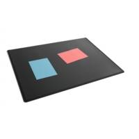 Sous-main 530x400mm revêtement PP avec Rabat Transparent Noir - DURABLE