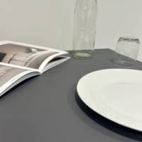 Table pliante 70x70cm gris anthracite - terrasse - RestooTab