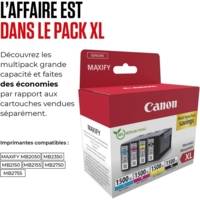 Cartouche Jet d'encre PGI-1500XL (Noir Cyan Magenta Jaune) Grande capacité