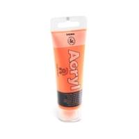 Tube Soft Plastique 75ml Peinture Acrylique Fine FLUO orange 250 - PRIMO