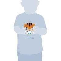 Kit broderie enfant Pix Gallery - Tambourin rond 13 cm Chat - Orange - AVENUE MANDARINE