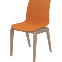 Chaise Adell avec coque résine