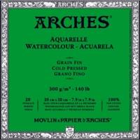 Bloc 20 feuilles 20x20 300g grain fin blanc naturel