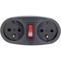 Multiprise Biplite 2 x 16 A avec Interrupteur - Anthracite