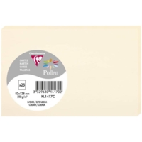 Pqt de 25 Carte Simple 210g 82x128 ivoire - Clairefontaine