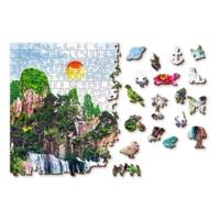 Puzzle en Bois Chutes d'eau dans un jardin japonais
