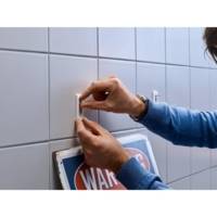 Lot de 2 Vis adhésive Ajustables Powerstrips pour carrelage/métal 3 Kg Blanc