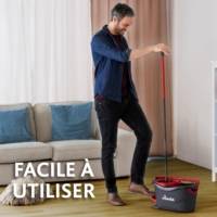 Kit Complet Seau + Balai à Frange Turbo Easy Wring + Clean