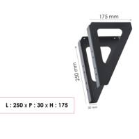 Equerre murale pour boites aux lettres gris RAL 7016 - Gedimat - RENZ