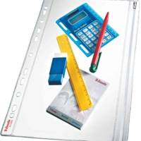 Lot de 5 pochettes fourre-tout en PVC 20/100e perforation 11 trous