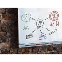 Marqueur Tableaux blancs 250 Bleu Clair Corps Alu Pointe Ronde 1,5-3 mm