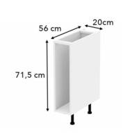 Caisson blanc angle bas 16mm - Gedimat - BCD