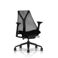 Fauteuil SAYL Herman MILLER tissu PHOENIX Noir avec accoudoirs
