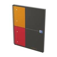 NOTEBOOK A4+ spiralé 160 pages petits carreaux gris
