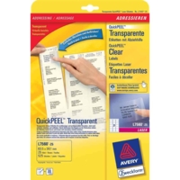 paquet de 350 étiquettes adresses transparentes, 99,1 x 38,1 mm
