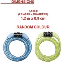 Câble Antivol de Vélo 1,2m avec Combinaison 4 Chiffres