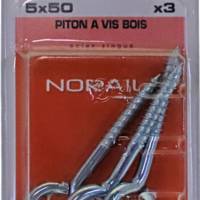 Piton à vis acier zingué 5 x 50 mm - Gedimat - NORAIL