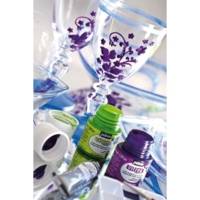 Flacon 45ml peinture Vitrea 160 brillante pour verre AMARANTHE