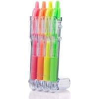 Etui Set To Go Stylo Roller Encre Gel G2 07 Néon 4 Coloris Néon