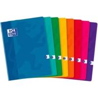 Cahier Piqué 24X32 cm grands carreaux 90g 140p coloris aléatoires - OXFORD