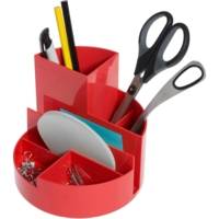 Organisateur de bureau rundbox 6 compartiments Rouge